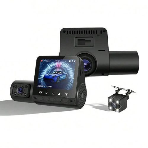 JR-50 autós kamera 1080P felbontással és három kamerával